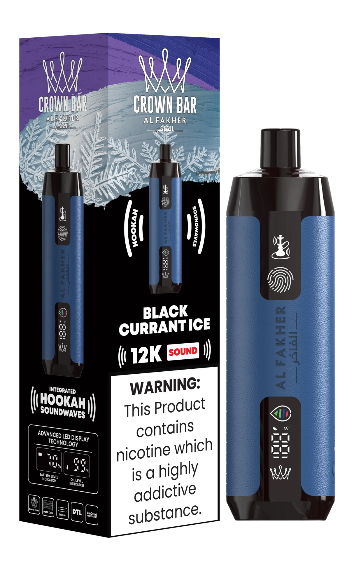 Al Fakher Crown Bar 12K Sound Blackcurrant Ice