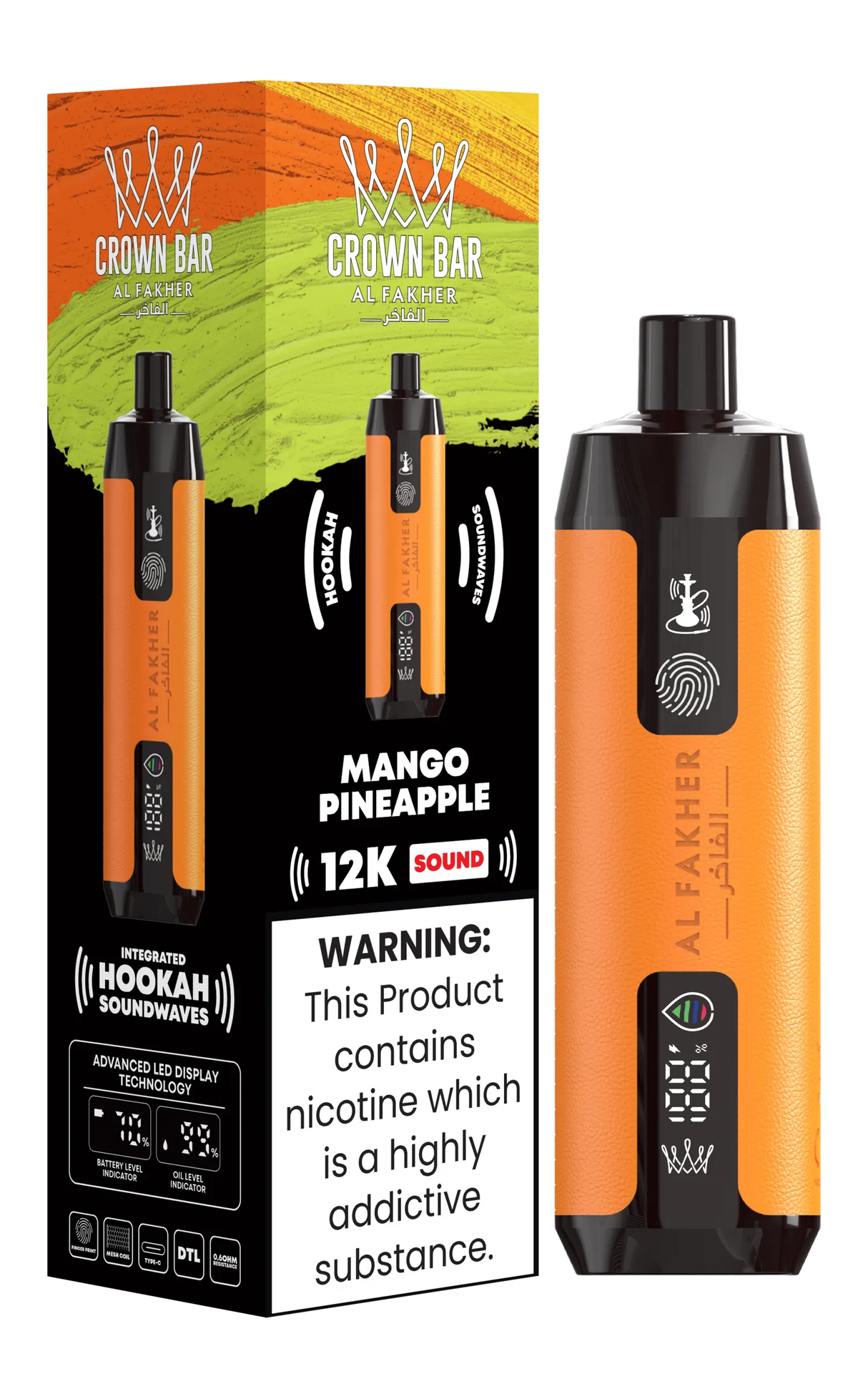Al Fakher Crown Bar 12K Sound Mango Pineapple