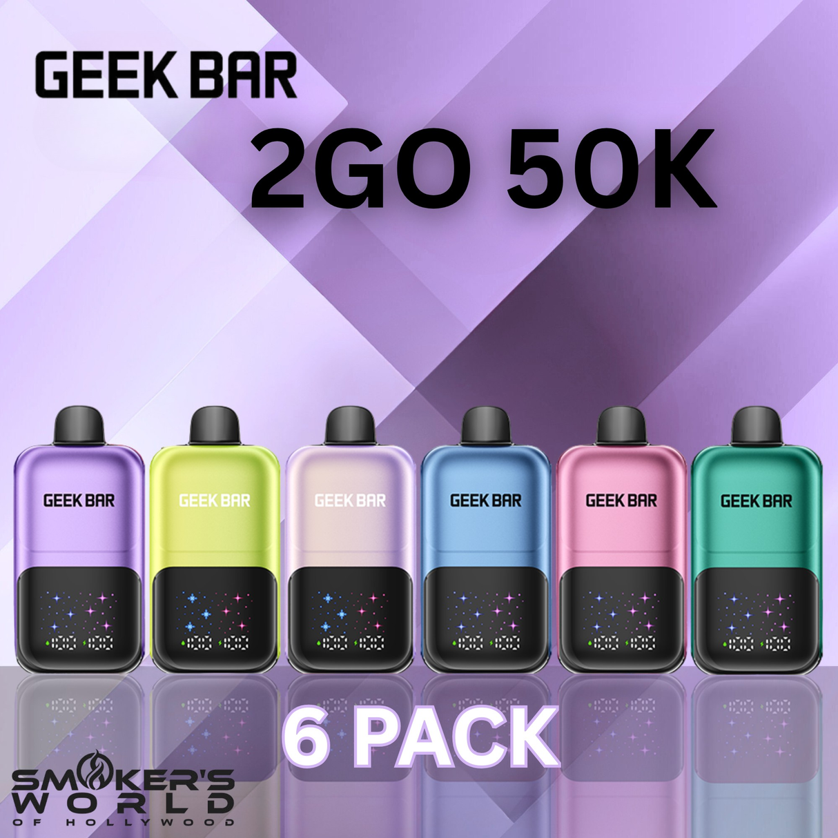 Geek Bar 2GO 50K Disposable Vape - (6 Pack)
