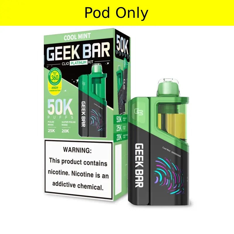 Geek Bar CLIO Platinum 50K Vape Pod - Code Mint