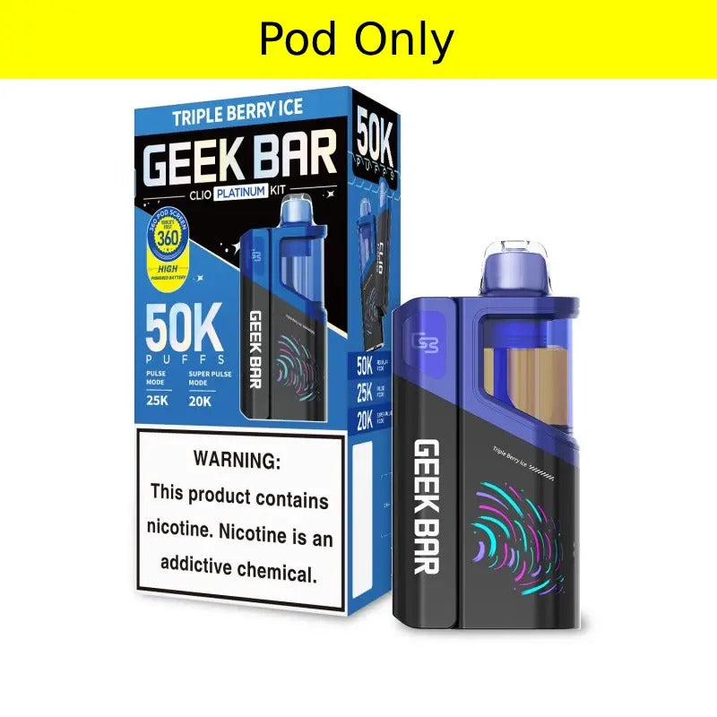 Geek Bar CLIO Platinum 50K Vape Pod - Triple Berry Ice