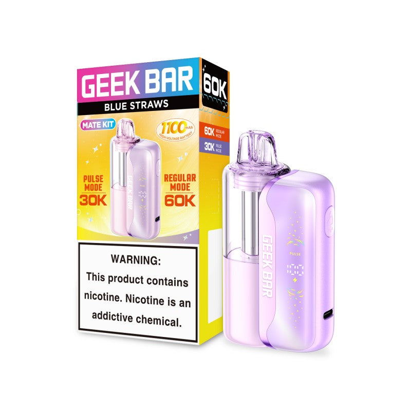 Geek Bar Mate 60K Disposable Vape Kit - Blue Straws