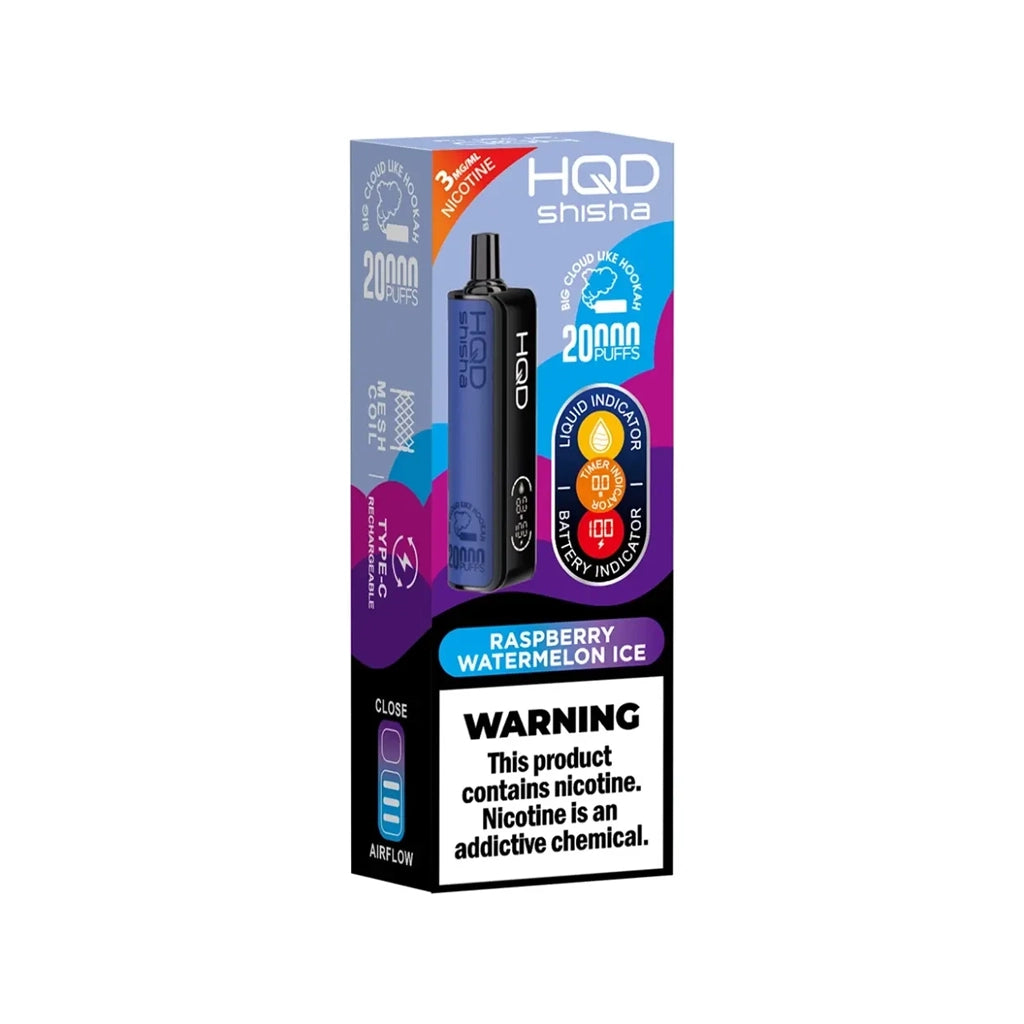 HQD Shisha 3% 20K Raspberry Watermelon Ice