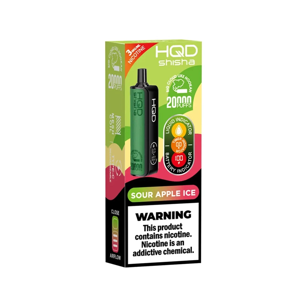 HQD Shisha 3% 20K Sour Apple Ice