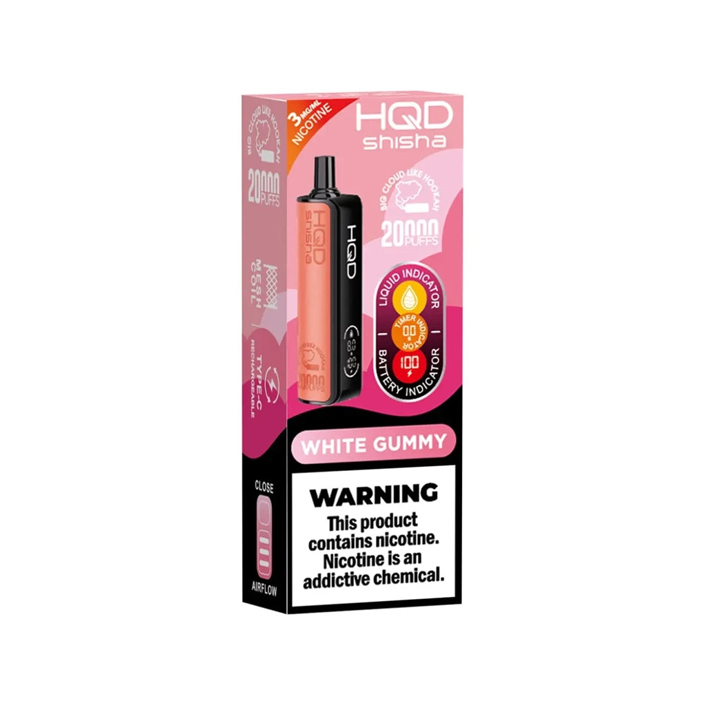 HQD Shisha 3% 20K White Gummy