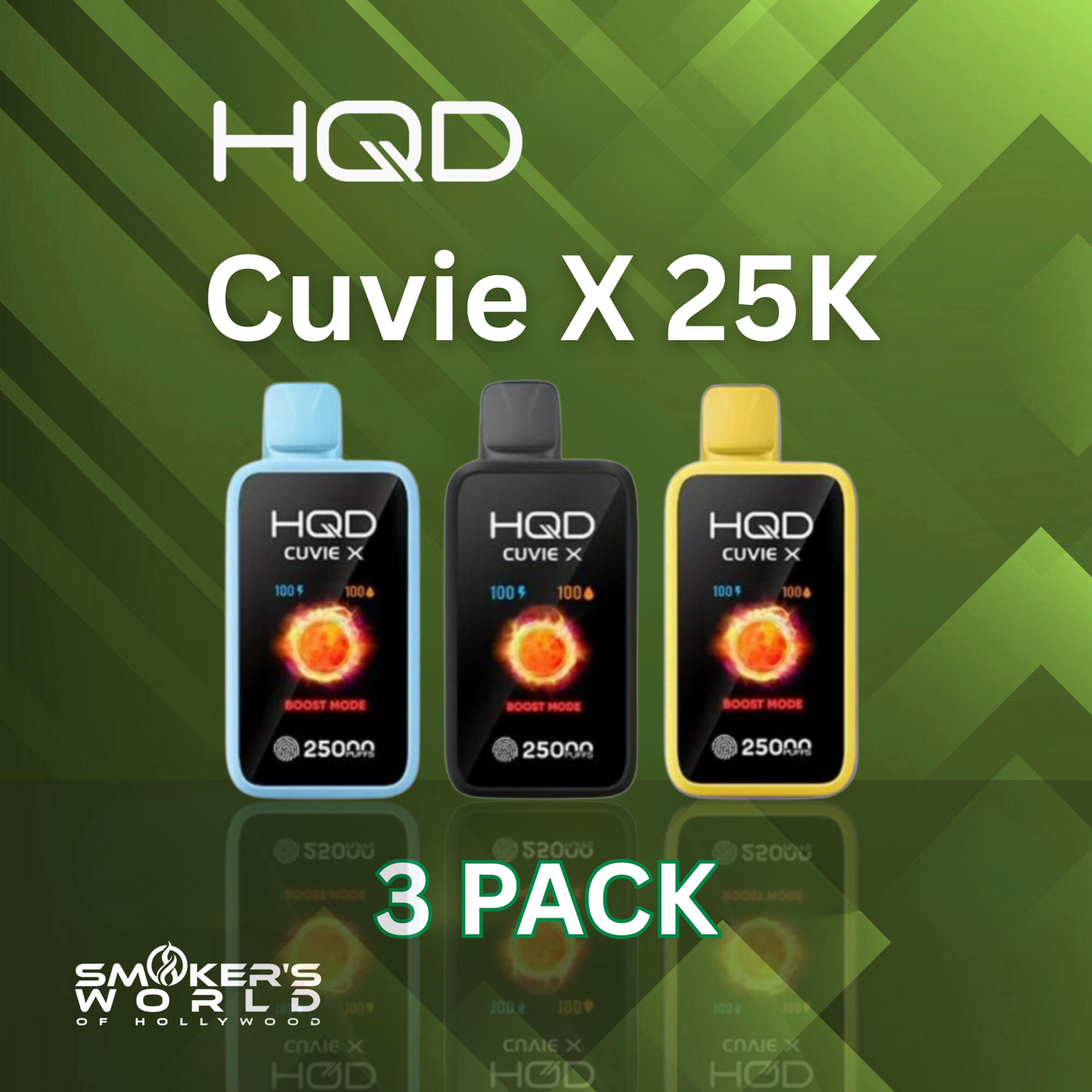 HQD CUVIE X 25K Disposable Vape - (3 Pack)