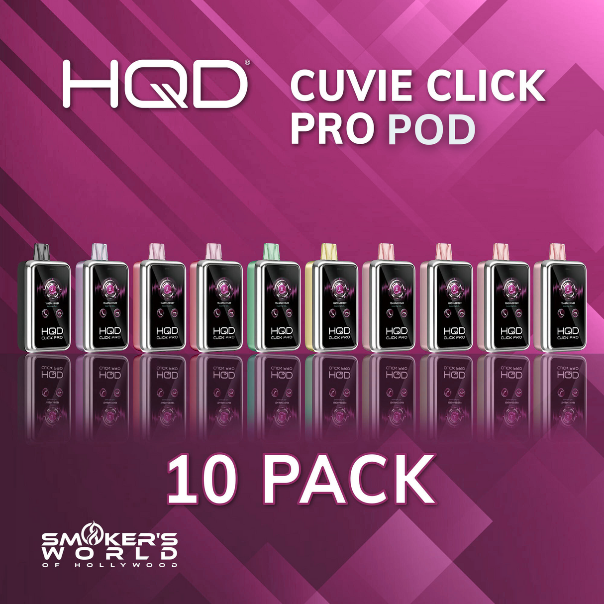 HQD Cuvie Click Pro Pods 30k Vape - (10 Pack)