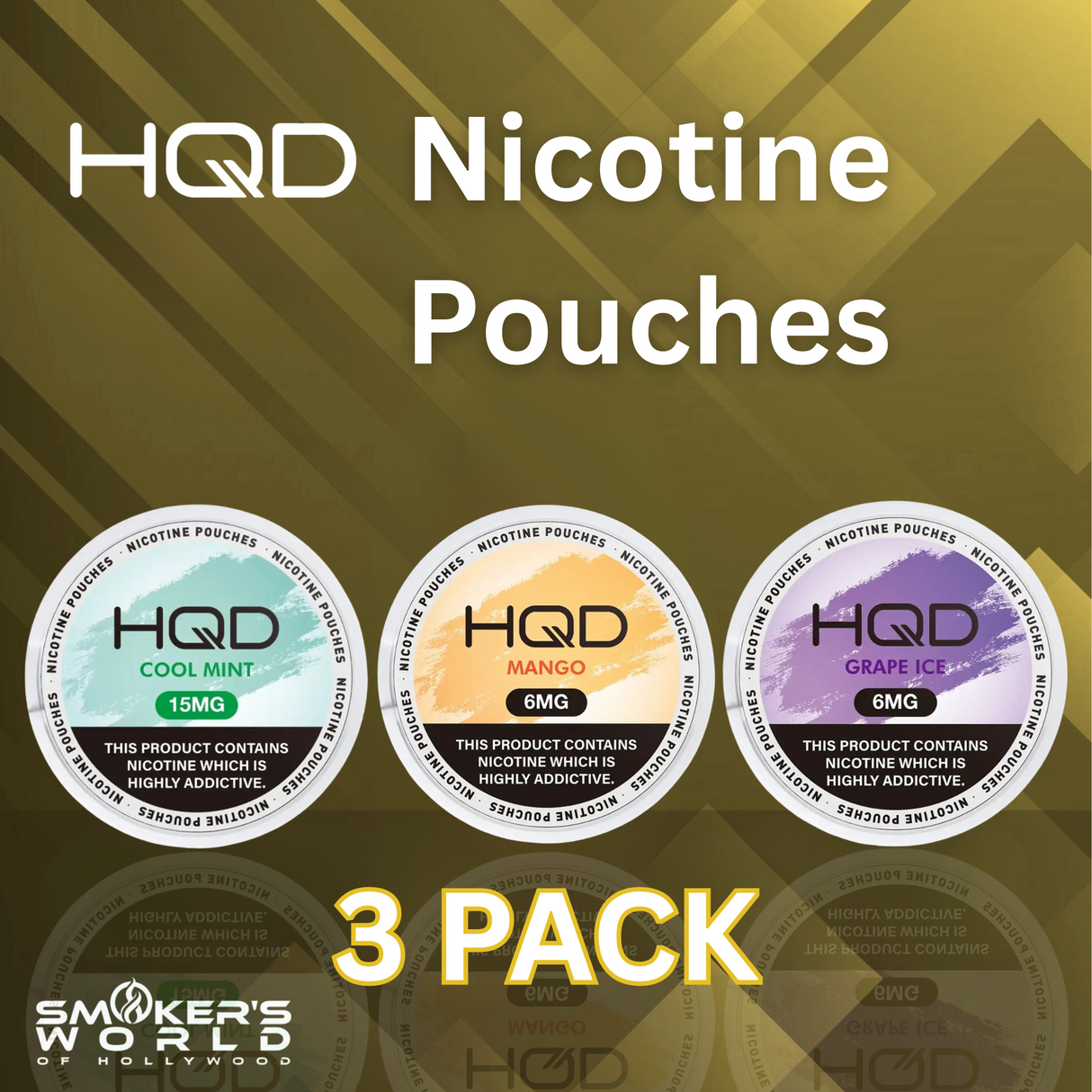 HQD Nicotine Pouches - (3 pack)