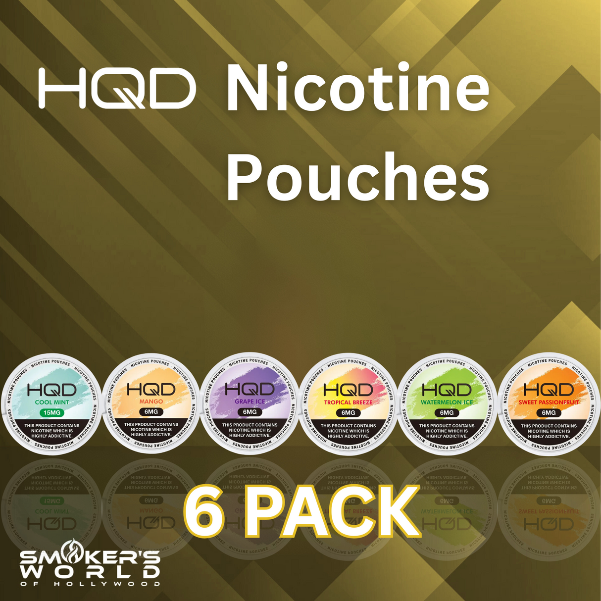 HQD Nicotine Pouches - (6 pack)