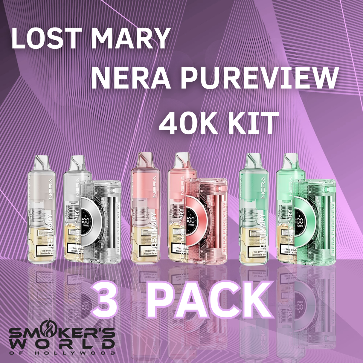 Lost Mary NERA Pureview 40K Kit - (3 pack)