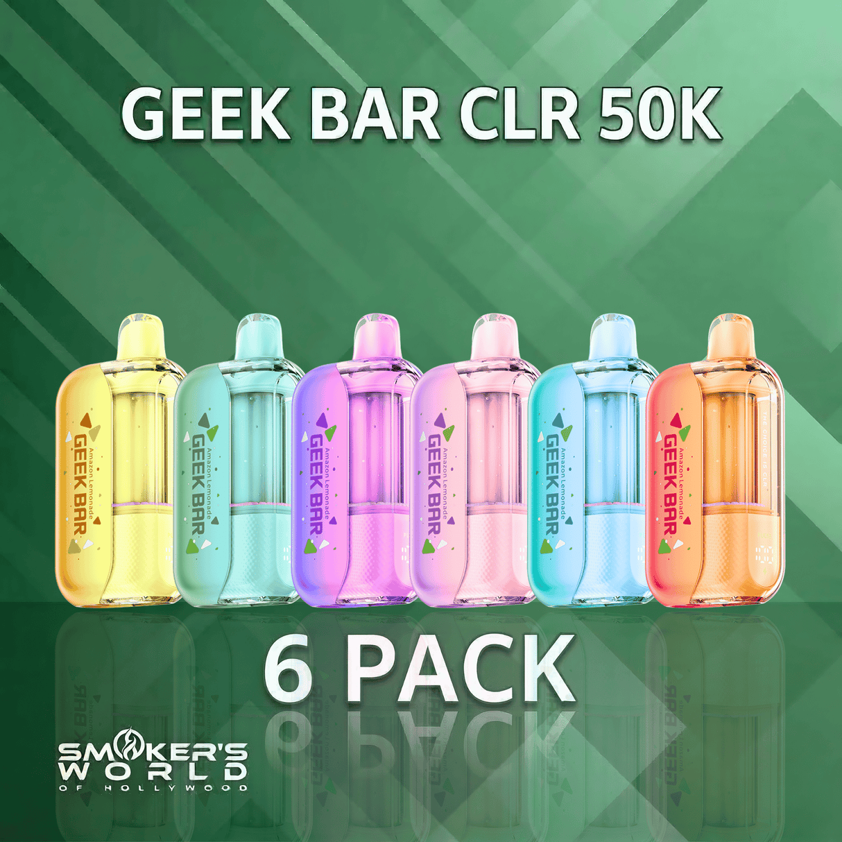 Geek Bar CLR 50K Disposable Vape - (6 Pack)