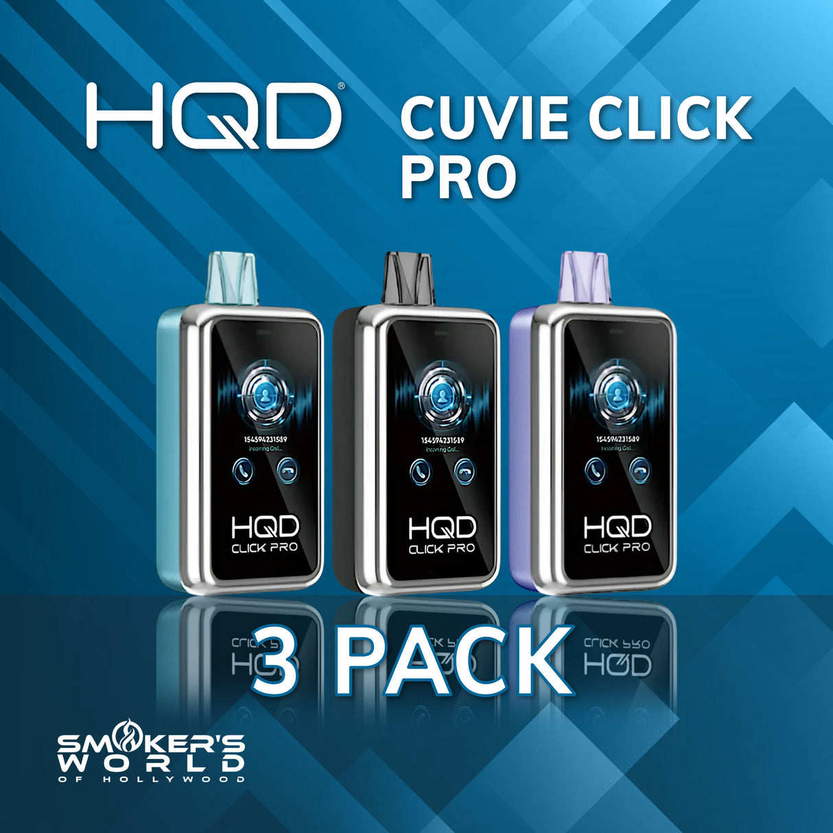 HQD Cuvie Click Pro 30k Vape - (3 Pack)
