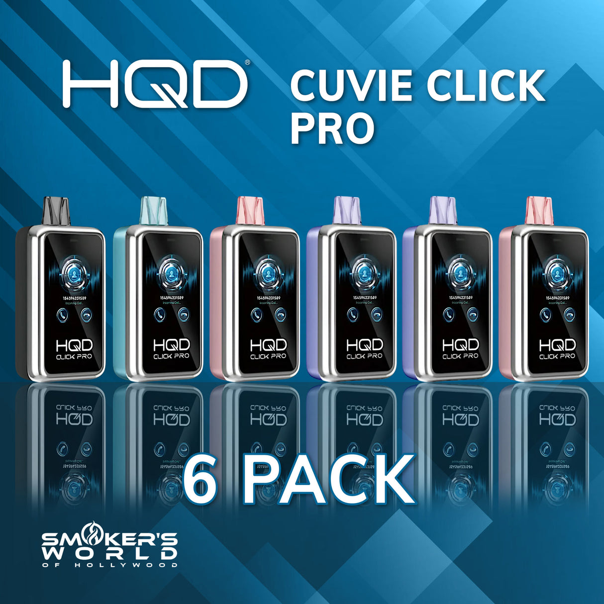 HQD Cuvie Click Pro 30k Vape - (6 Pack)