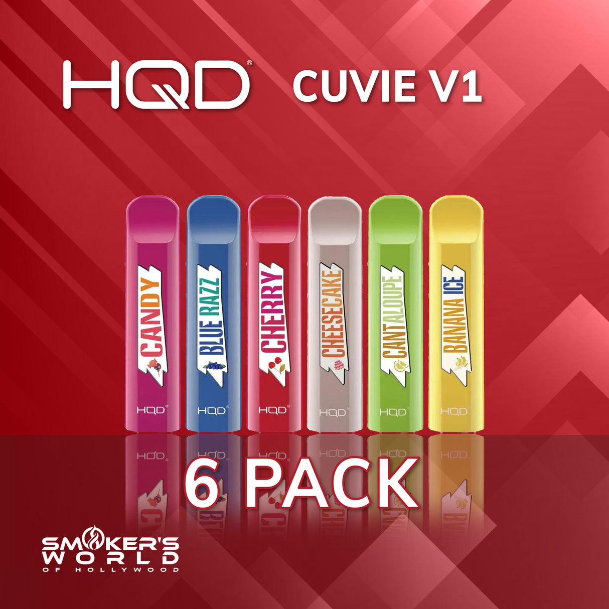 HQD Cuvie V1 300 Vape - (6 Pack)