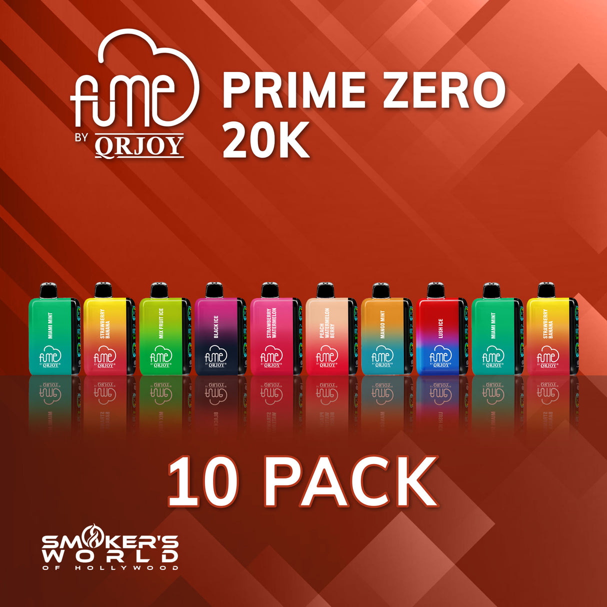 Fume PRIME ZERO 20K Vape - (10 Pack)