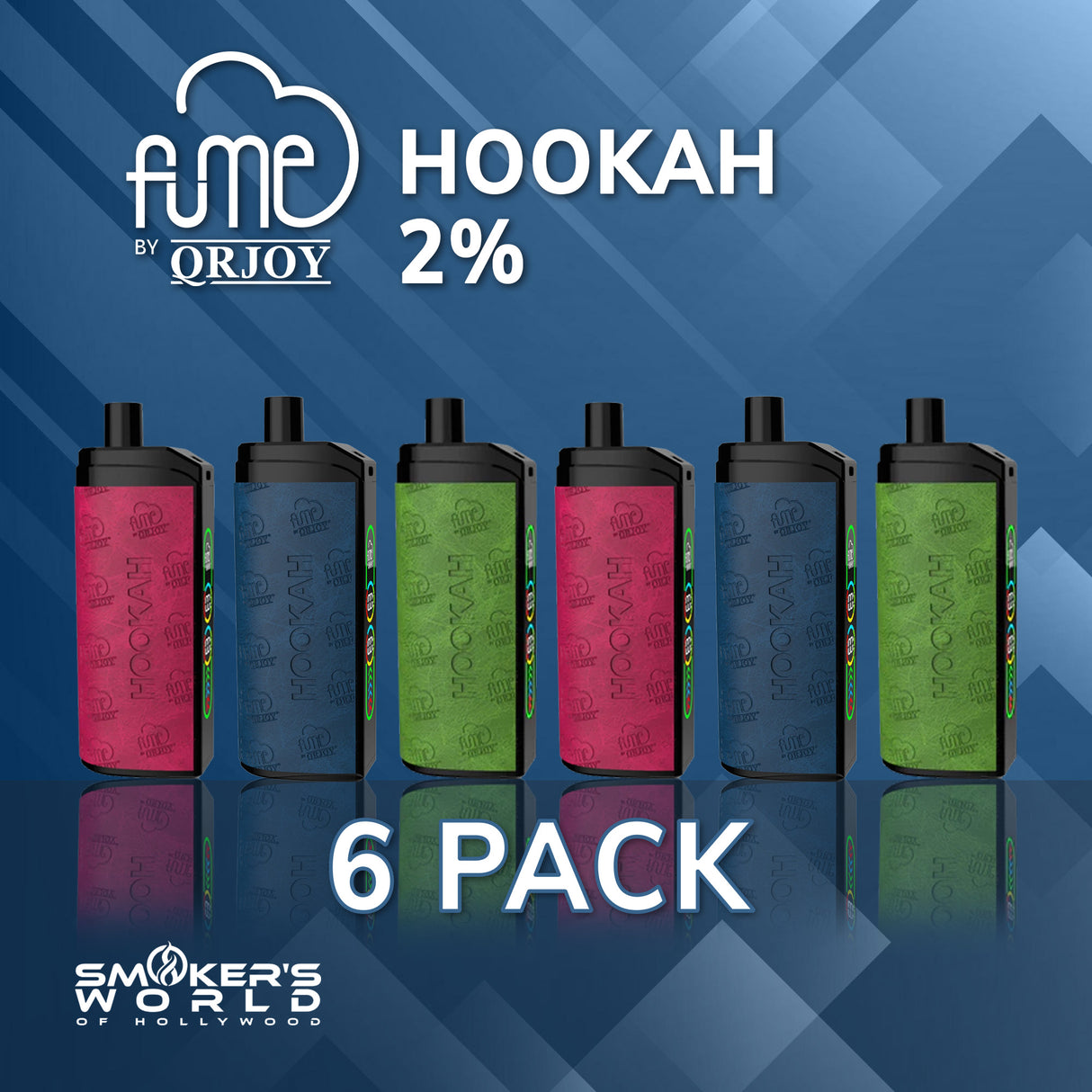 Fume Hookah 2% 20K Disposable Vape - (6 Pack)