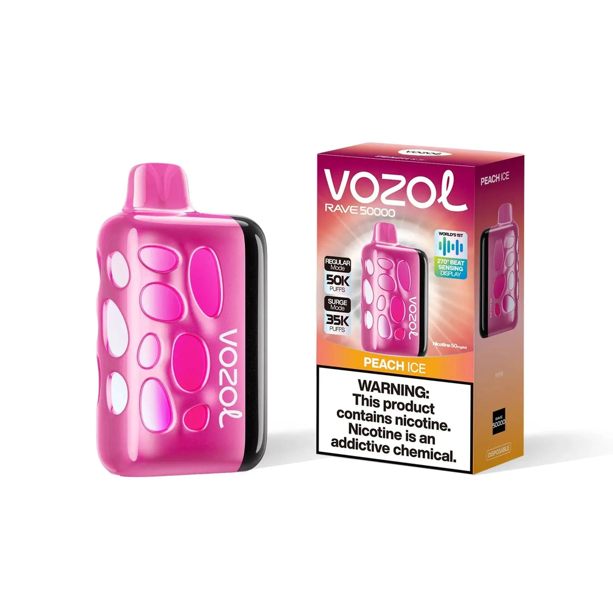 VOZOL Rave 50000 Peach Ice