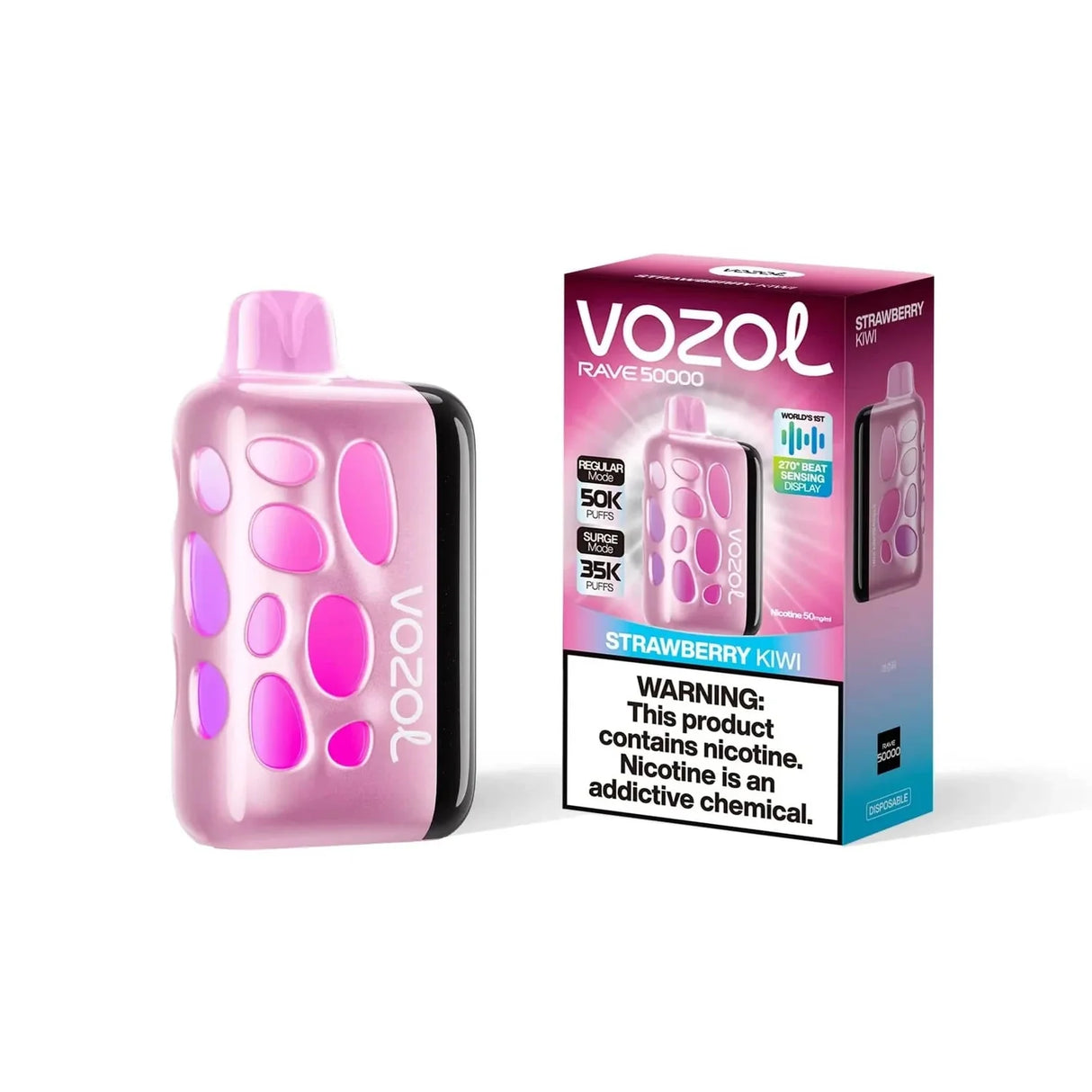VOZOL Rave 50000 Strawberry Kiwi