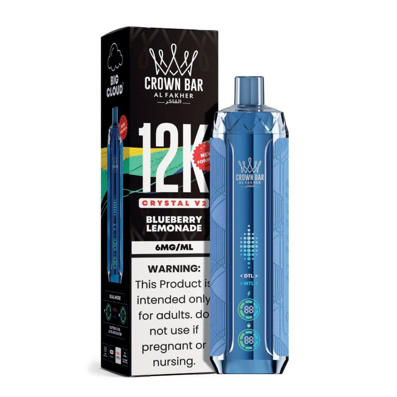 Blueberry Lemonade Al Fakher Crown Bar 12K Crystal V2 Vape