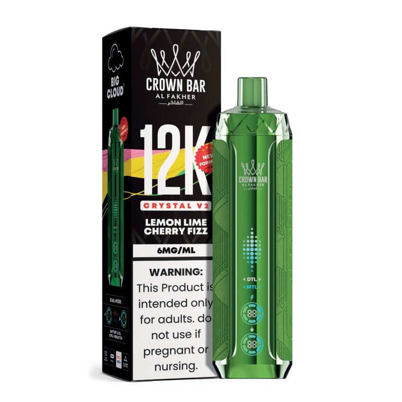 Lemon Lime Cherry Fizz Al Fakher Crown Bar 12K Crystal V2 Vape