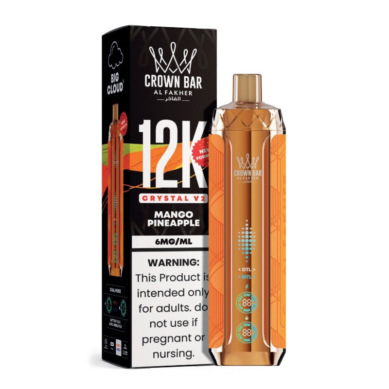 Mango Pineapple Al Fakher Crown Bar 12K Crystal V2 Vape