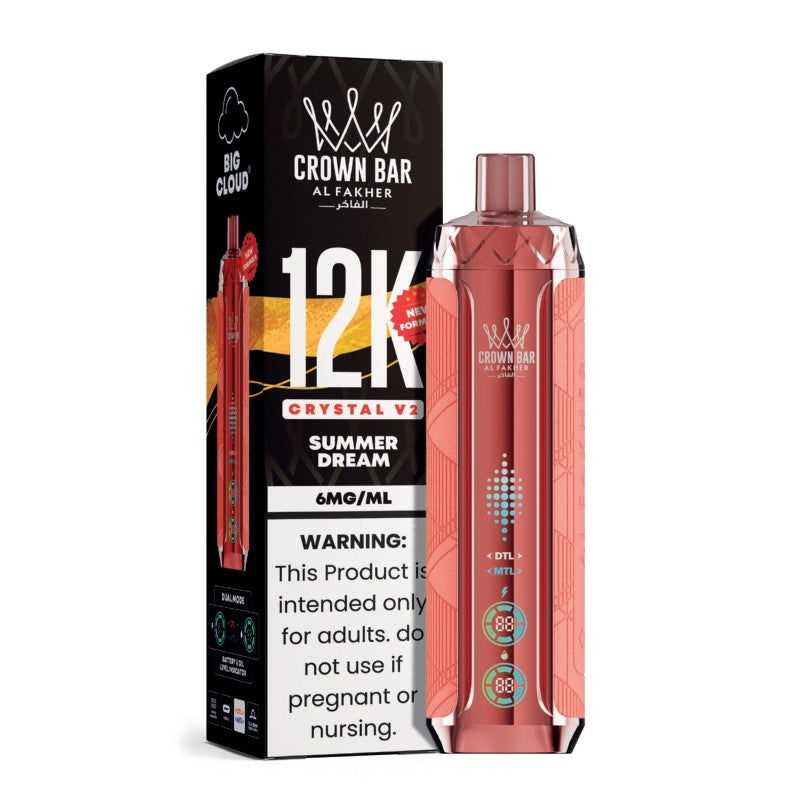 Summer Dream Al Fakher Crown Bar 12K Crystal V2 Vape