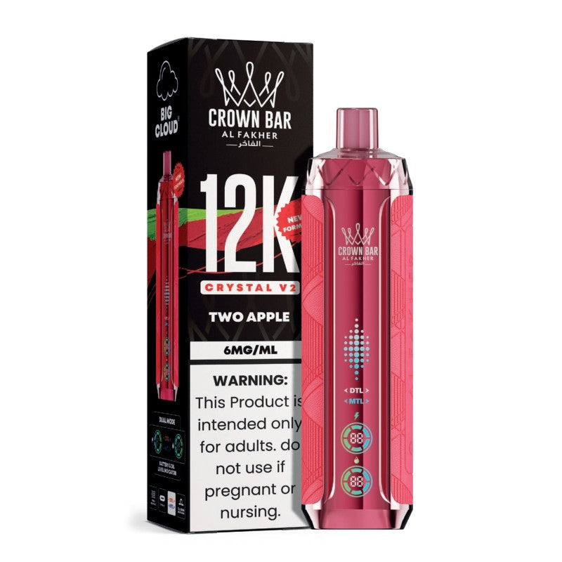 Two Apple Al Fakher Crown Bar 12K Crystal V2 Vape