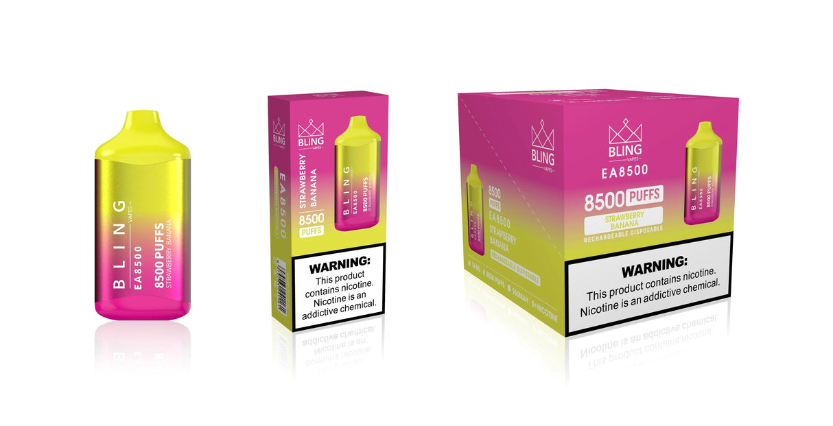 Bling EA8500 Strawberry Banana Flavor - Disposable Vape
