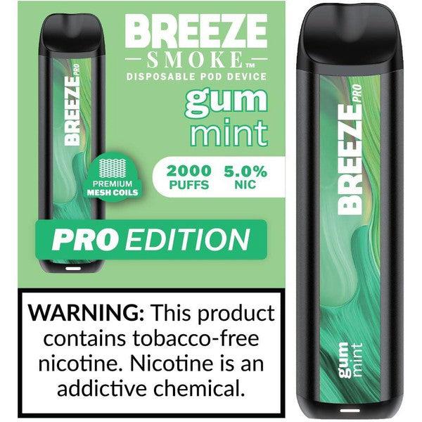 Breeze Pro Gum Mint (spearmint) Flavor - Disposable Vape