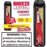 Breeze Pro Zero Nicotine Cherry Lemon Flavor - Disposable Vape