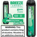 Breeze Pro Zero Nicotine Gum Mint Flavor - Disposable Vape