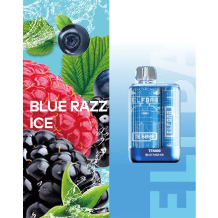 EB TE5000 Blue Razz Ice Flavor - Disposable Vape