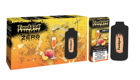 Foodgod Luxe Zero Nicotine Peach Bellini Flavor - Disposable Vape