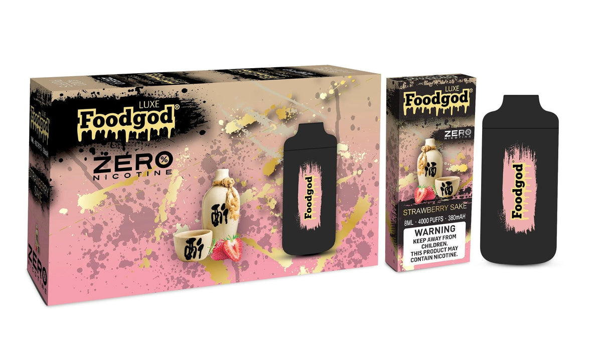 Foodgod Luxe Zero Nicotine Strawberry Sake Flavor - Disposable Vape