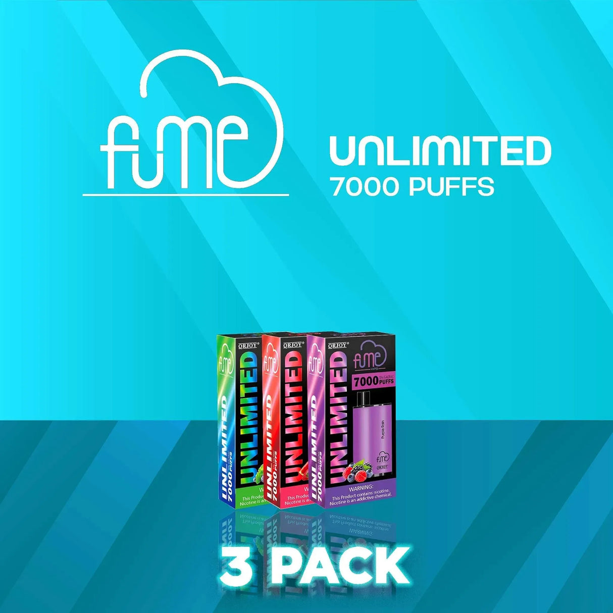 Fume Unlimited Disposable Vape 7000 Puffs - 3 Pack