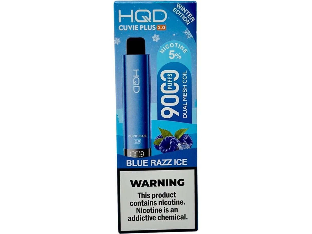 HQD Cuvie Plus 2.0 Blue Razz Ice Flavor - Disposable Vape
