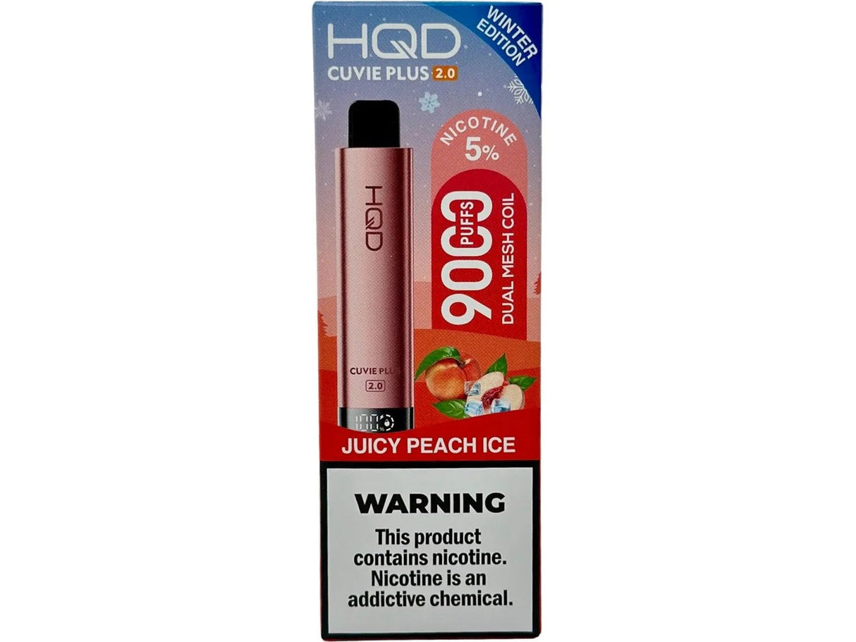 HQD Cuvie Plus 2.0 Juicy Peach Ice Flavor - Disposable Vape