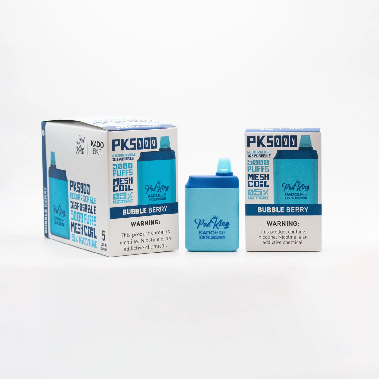 Pod King x Kado Bar PK5000 Bubble Berry Flavor - Disposable Vape