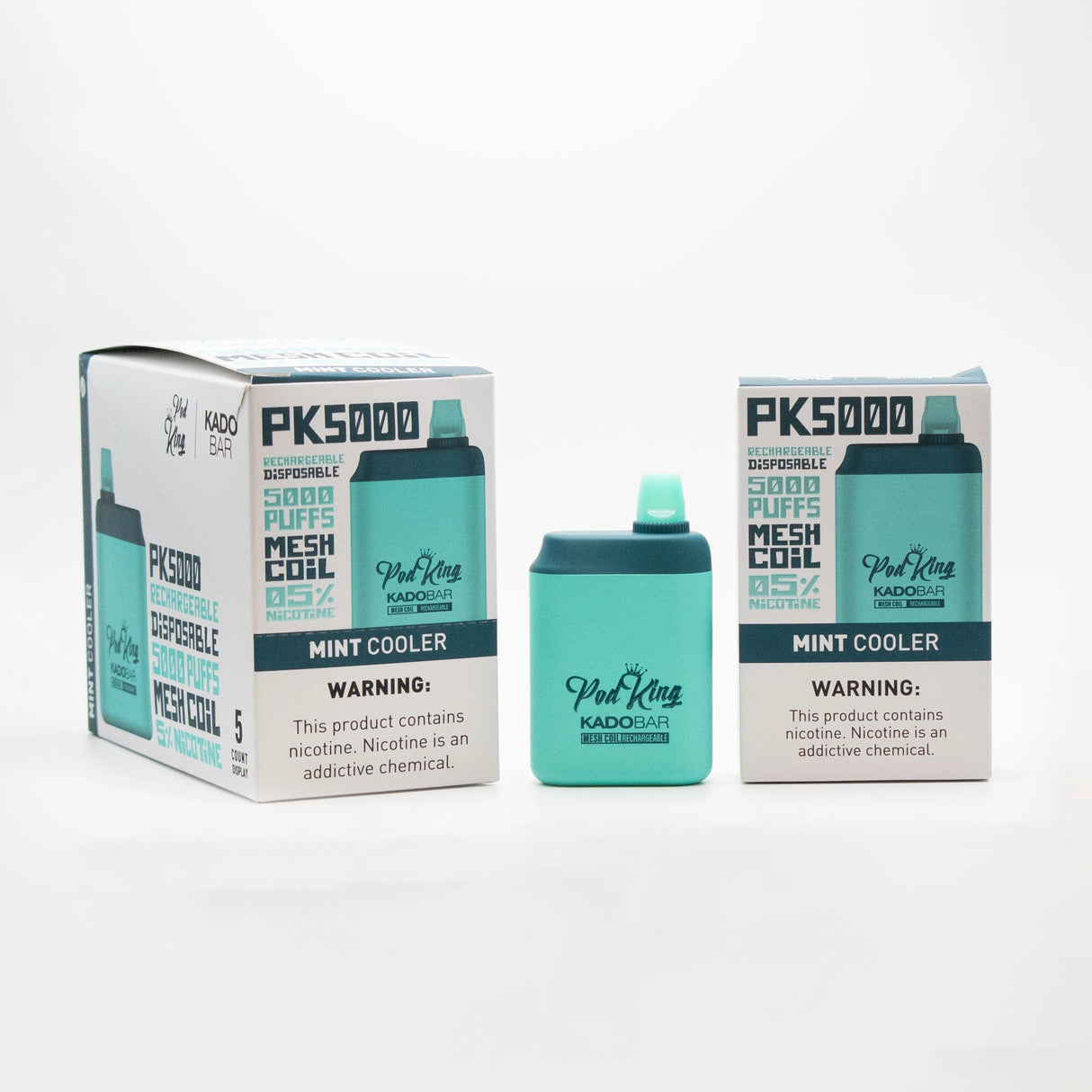 Pod King x Kado Bar PK5000 Mint Cooler Flavor - Disposable Vape