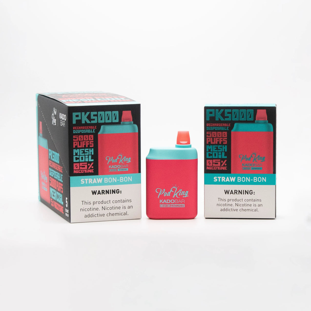 Pod King x Kado Bar PK5000 Straw Bon-Bon Flavor - Disposable Vape