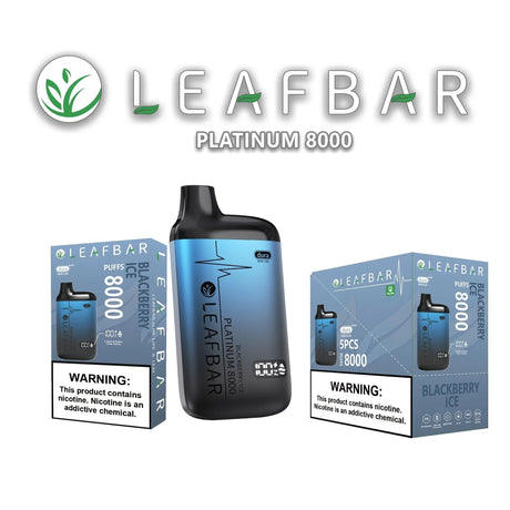 Leaf Bar Platinum Blackberry Ice Flavor - Disposable Vape