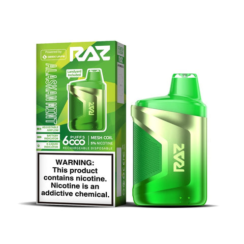 Raz CA6000 Alaskan Mint Flavor - Disposable Vape