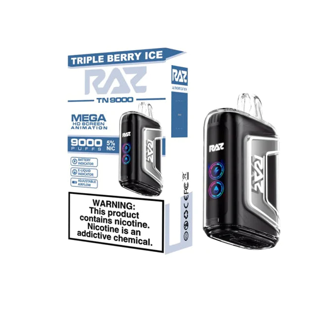 Raz TN9000 Triple Berry Ice Flavor - Disposable Vape