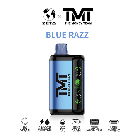TMT Vape by Floyd Mayweather Blue Razz Flavor - Disposable Vape