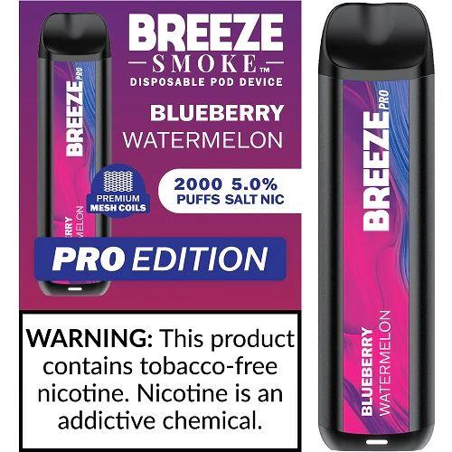 3 Pack of Breeze Pro Disposable Vape - Blueberry Watermelon