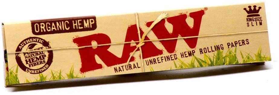 Raw Organic Hemp King Size Slim Rolling Paper Full - Box Of 50 Packs