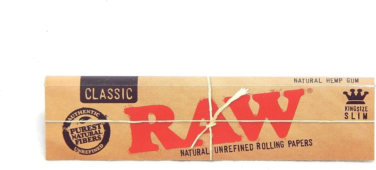 Raw Classic King Size Slim Rolling Paper Full - Box Of 50 Packs