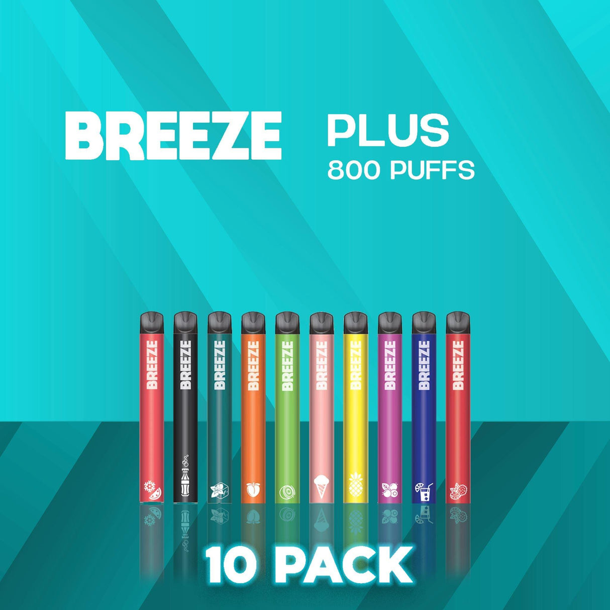 10 Pack Breeze Plus Disposable Vape Device 800 Puffs - 