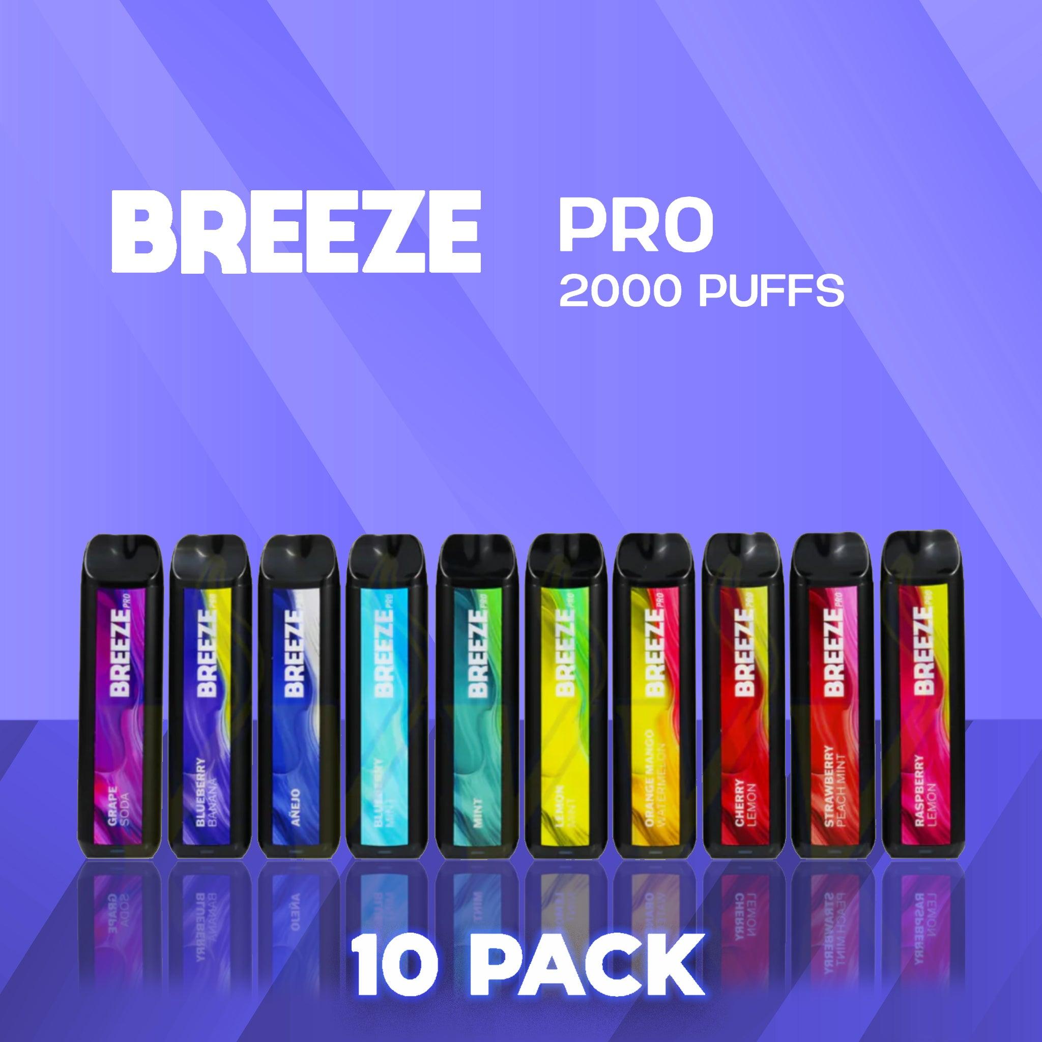 Breeze Pro Disposable Vapes (10 Pack) Smokers World WOH