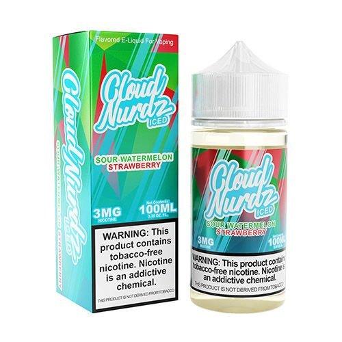 Iced Sour Watermelon Strawberry Synthetic Nicotine Cloud Nurdz